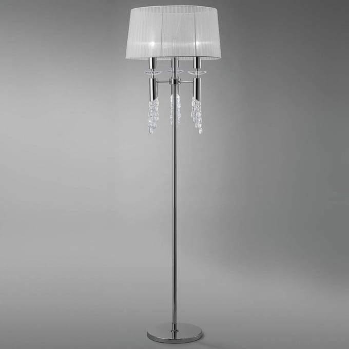 Mantra Iluminación Vloerlamp Lilja met zijden kap