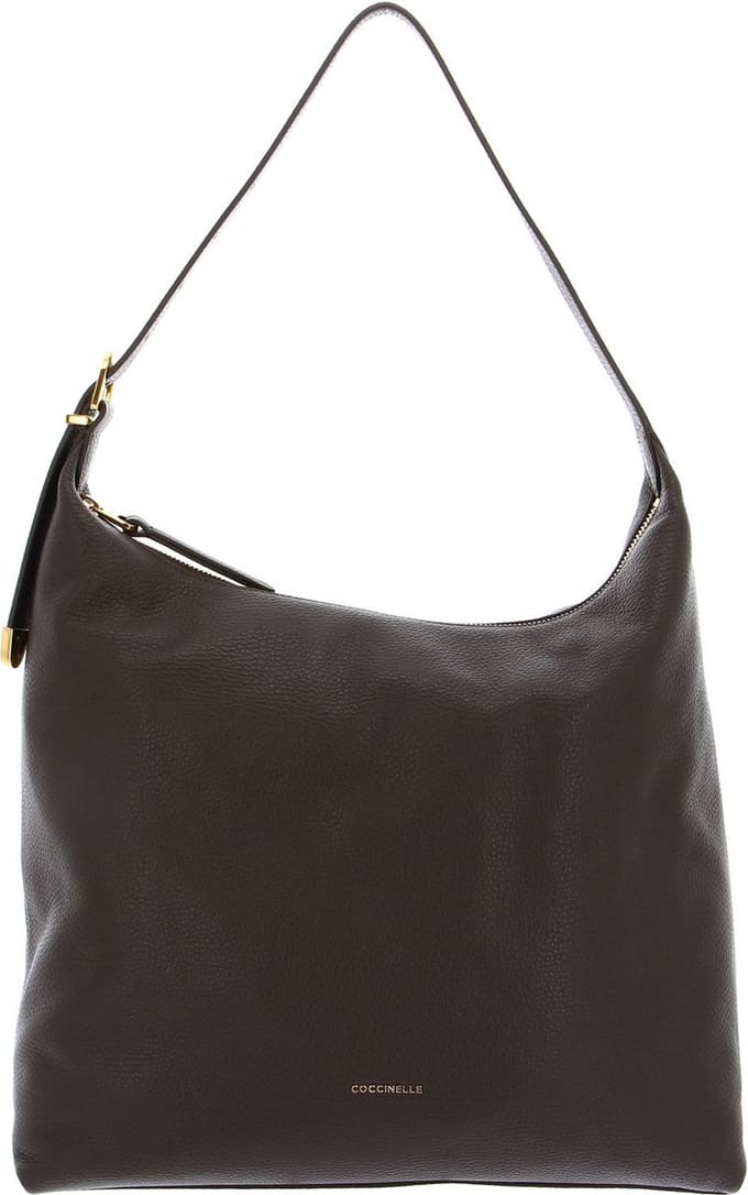 COCCINELLE Leren Schoudertas Coccinelle Gleen Handbag Coffee Donkerbruin