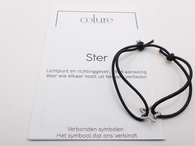 Colure® vriendschaparmbandjes Ster allebei zilver