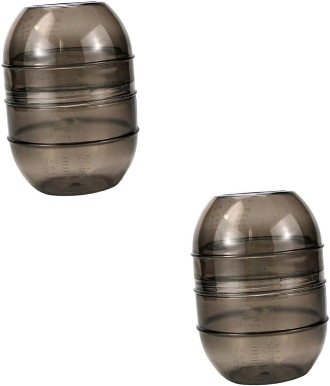 Haarverf Mengbekers - Kappers Mengkommen - Haarkleur Mengen - Antislip Bodem - 14x5.5cm - Grijs