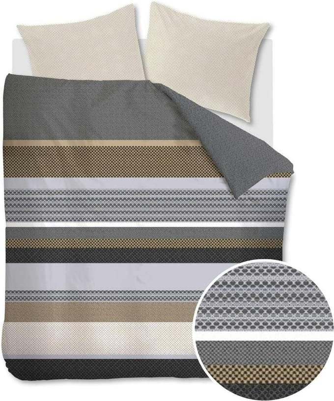 Beddinghouse Hylke dekbedovertrek - Tweepersoons - 200x200/220 cm - Grijs