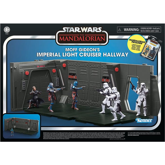 STAR WARS - Moff Gideon's Light Cruiser Hallway + Mandalorian Privateer - Vintage Collection 10cm