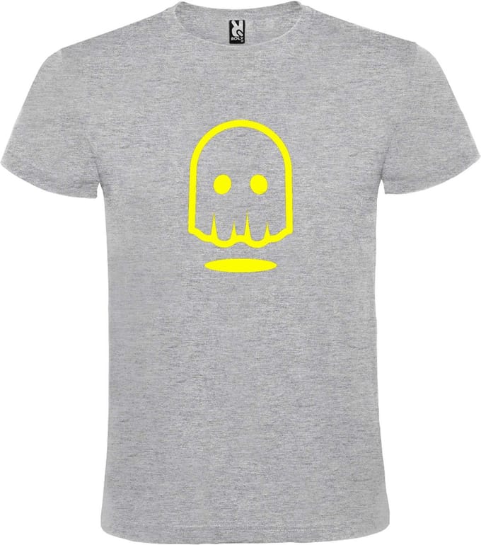 Grijs T-shirt ‘Spookje’ Geel maat M