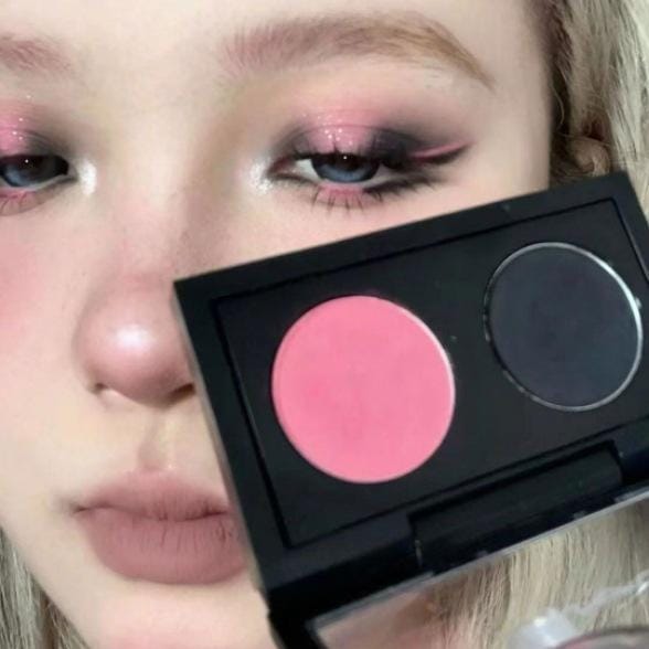 2 kleuren oogschaduwpalet matte oogmake-up rokerige oogschaduw naakt cosmetica