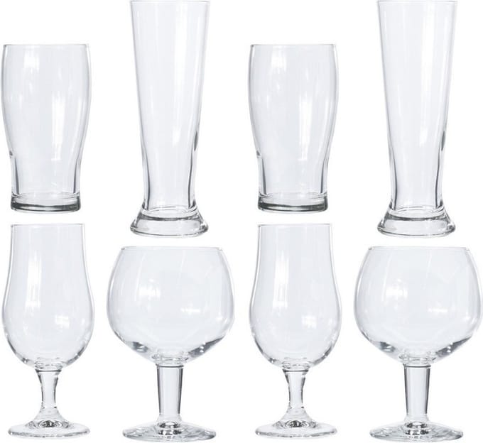Verschillende bierglazen set 8 stuks - Glazen voor bier - Speciaal bier - Proefglazen set