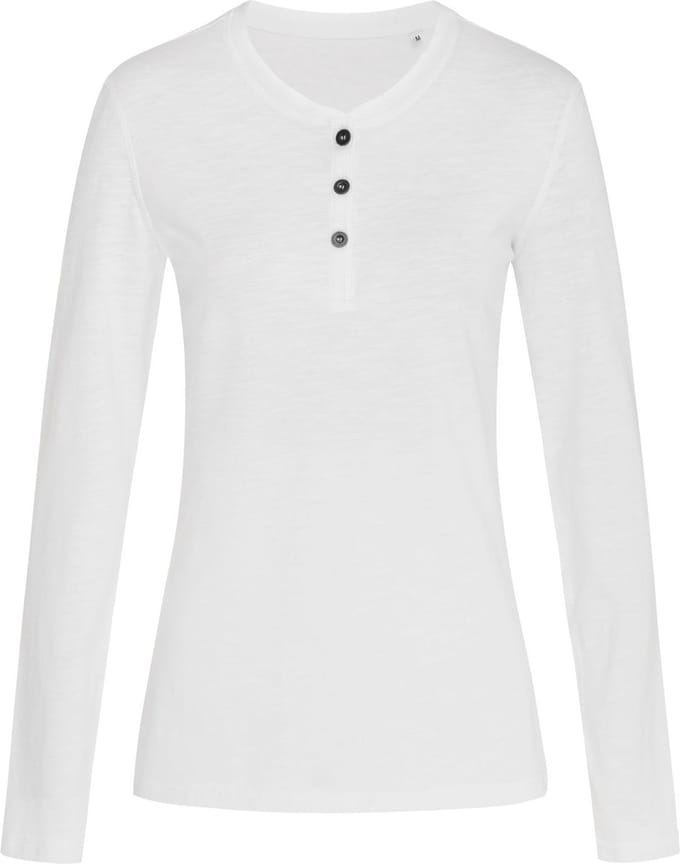 Stedman Sharon Henley Long Sleeve Women S9580 - White - M