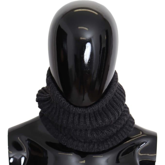 Dolce & Gabbana Zwarte Heren Balaclava Kasjmier Gebreide Nekwrap Hoed