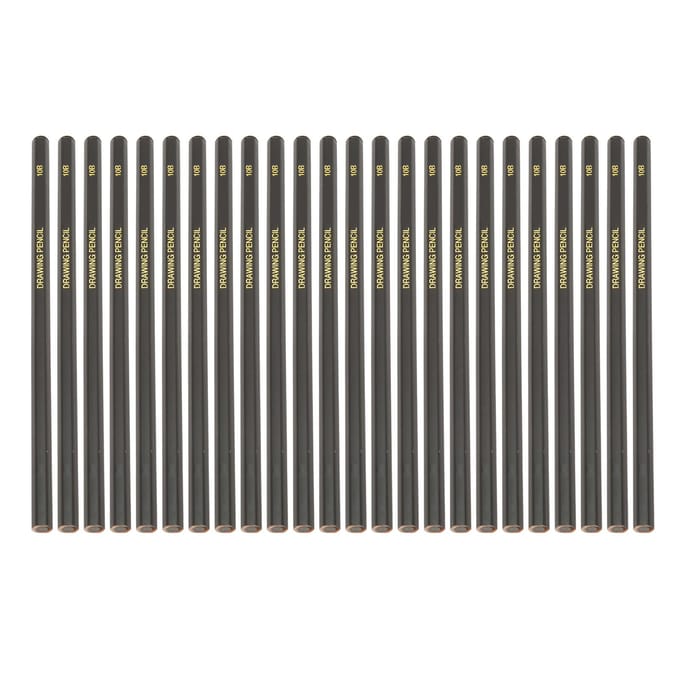 24 Pièces Crayon à Croquis Graphite Corps Hexagonal Résistant à la Casse Multi-Usage Crayon à Dessin pour Étudiant Débutant gray