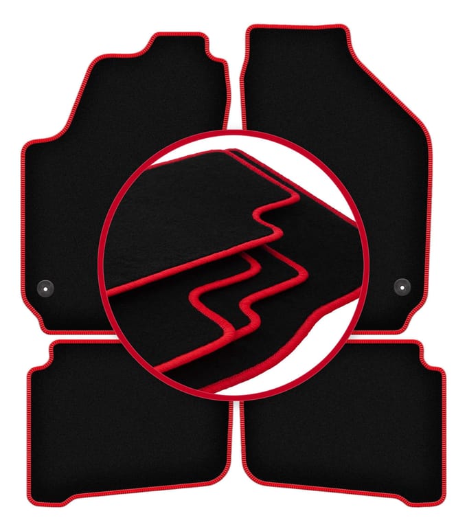 CARLUX-RED automatten voor: Volkswagen Fox hatchback (2005-2011)