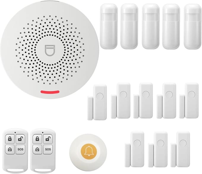 Slimme Alarm Hub - Thuisbeveiliging Kit - Veilig Wonen - Instelbaar Volume - Kit 6 - Wit