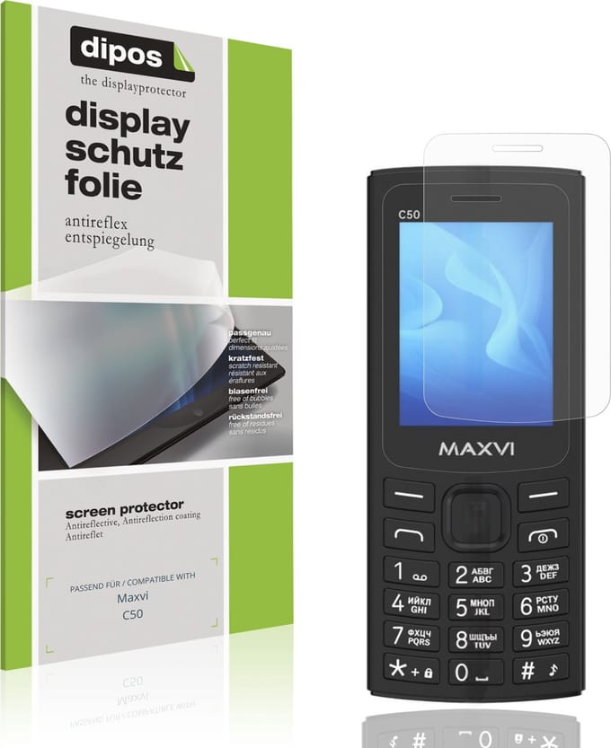 dipos – 4x Matte Beschermfolie geschikt voor Maxvi C50 | Krasbestendige & antireflecterende Screenprotector Ultra-Thin