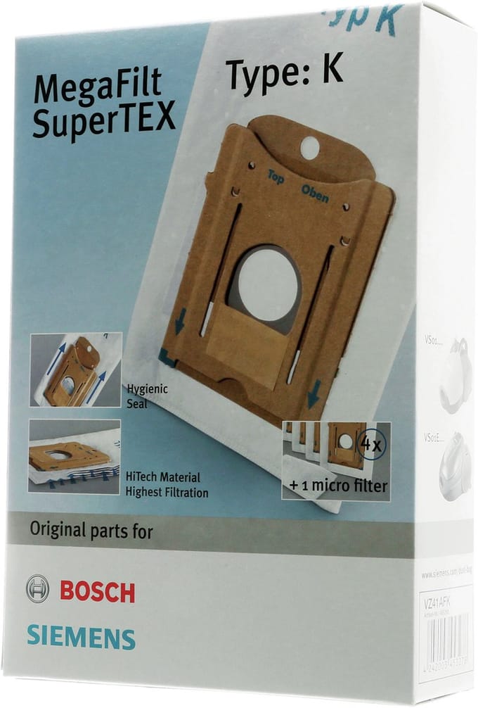 Bosch / Siemens Stofzuigerzakken BBZ41FK VZ41AFK - 4 stuks