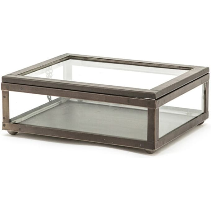 Merkloze display case - plat model 36x27x11 cm - transparant