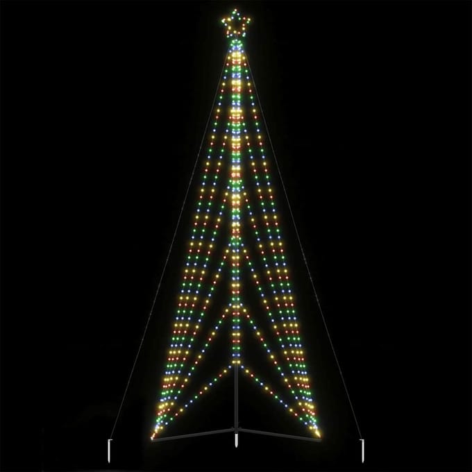 vidaXL LED-kerstboom 861 LEDs kleurrijk 478 cm