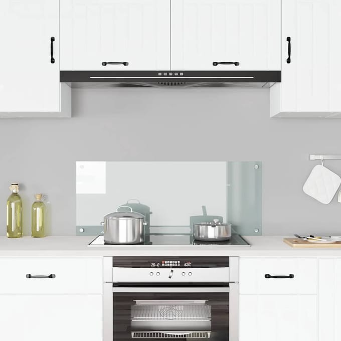 vidaXL - Spatscherm - keuken - 100x40 - cm - gehard - glas - transparant