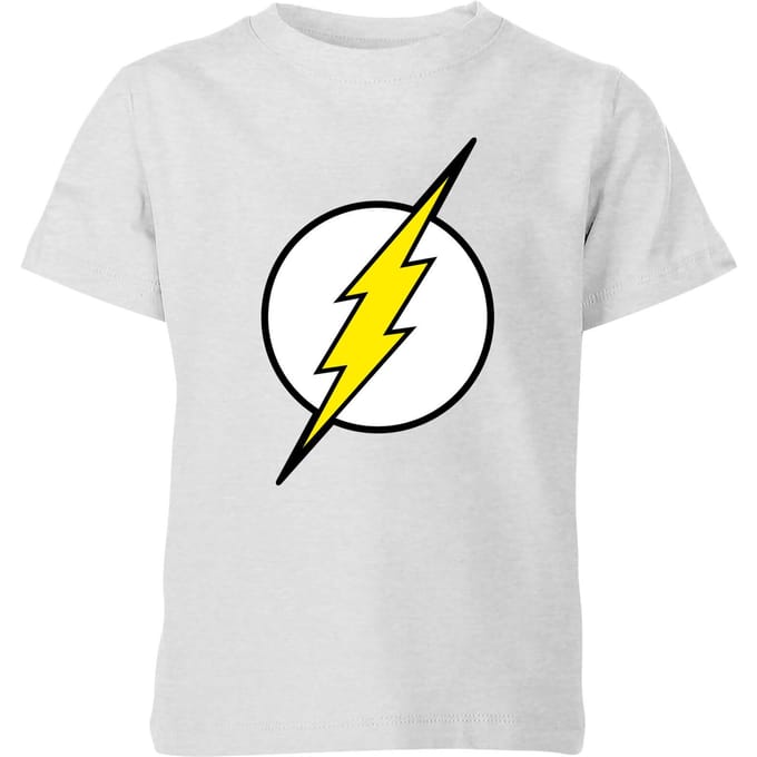 Justice League Flash Logo Kids' T-Shirt - Grey - 98/104 (3-4 jaar)