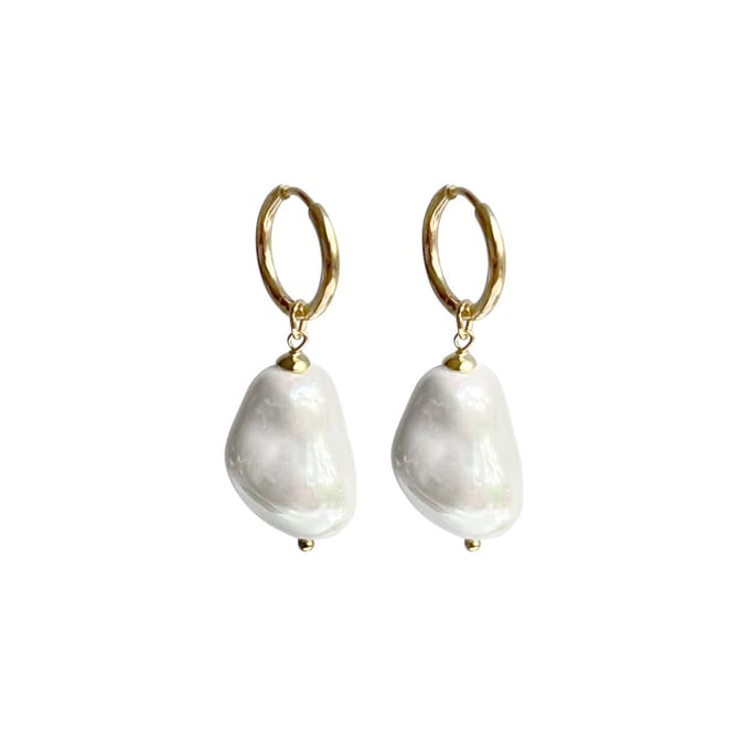 FlowJewels - oorbellen - parel - stainless steel