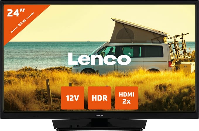 Lenco LED-2423BK - 24" LED Televisie met 12V Adapter - Zwart