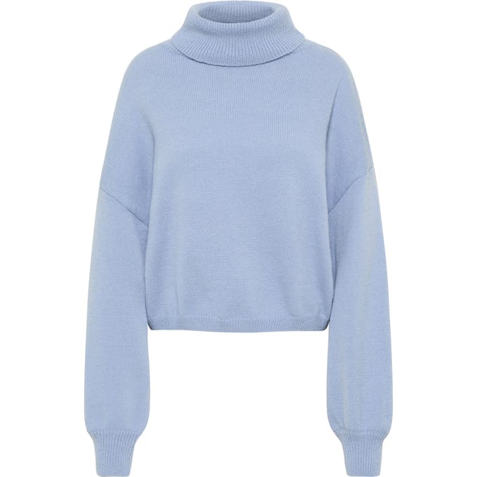 RISA Gebreide coltrui teylon Dames blauw