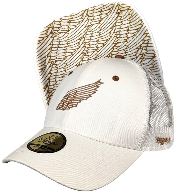 Capiche® Trucker Pet – Clean Greek Pegasus – Wit – Verstelbaar met Druksluiting – Trucker Pet Mannen