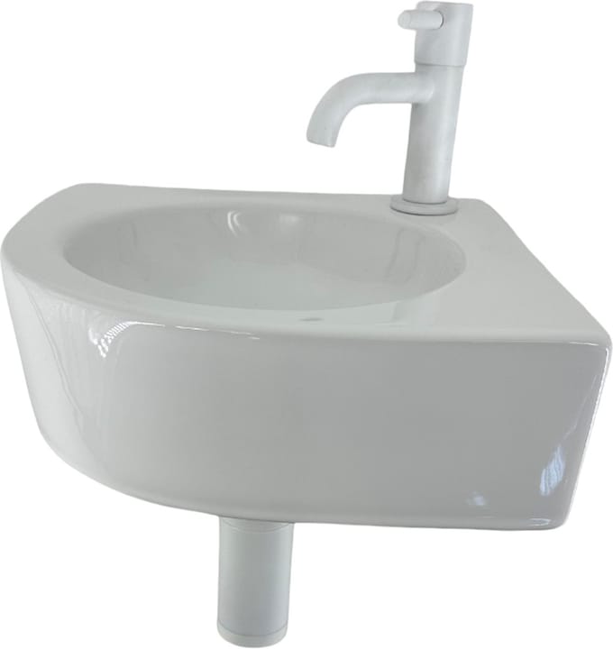 Fonteinset Lotte L'aqua Keramisch met Mat wit kraan en sifon