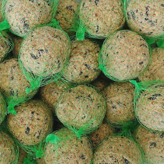 Vogelvoer, vetvoer voor wilde vogels, mezenbollen 200 x ca. 90 gram met net