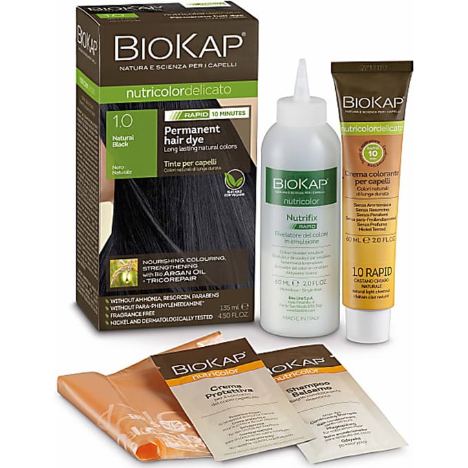 BIOKAP Snelle Haarverf - Natuurlijk Zwart 1.0
