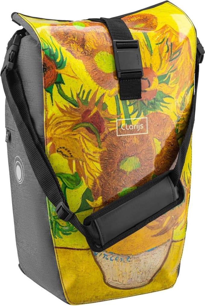 Clarijs fietstas enkel Solobag 24L Van Gogh sunflowers