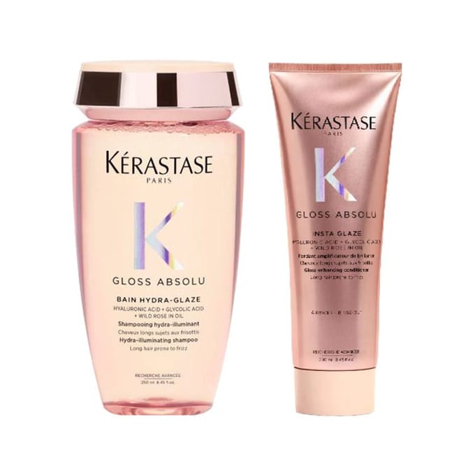 Kérastase Gloss Absolu Hydra-Glaze Bain 250ml + Insta-Glaze Fondant 250ml