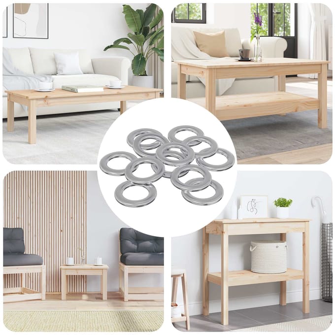 vidaXL - Washers - 52941 - st - Zilver - IJzer