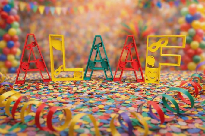 Carnaval Letters ALAAF - Carnaval - Tekst letters - ALAAF - Rood - Geel - Groen - 60cm - Rona Design - 3D Geprint - Kunststof