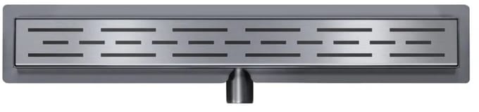 Classic 80 cm RVS Douchegoot Gun metal - Drain douche - Douchedrain - Douche drain - Douchedrains