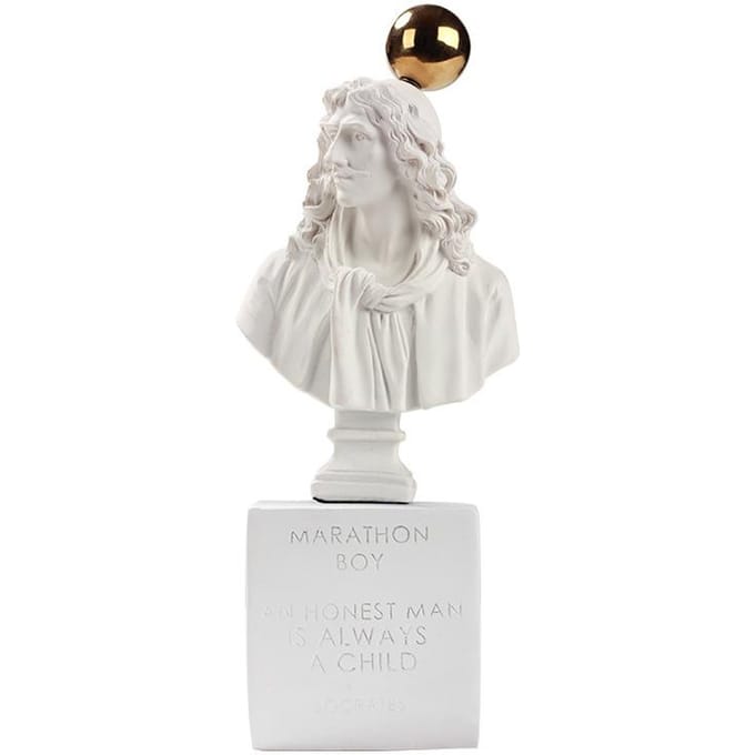 Creatieve Europese Beeldhoofd Ornamenten, Molière Beeldjes, Mini Bureau Huis Kunst Decoraties white