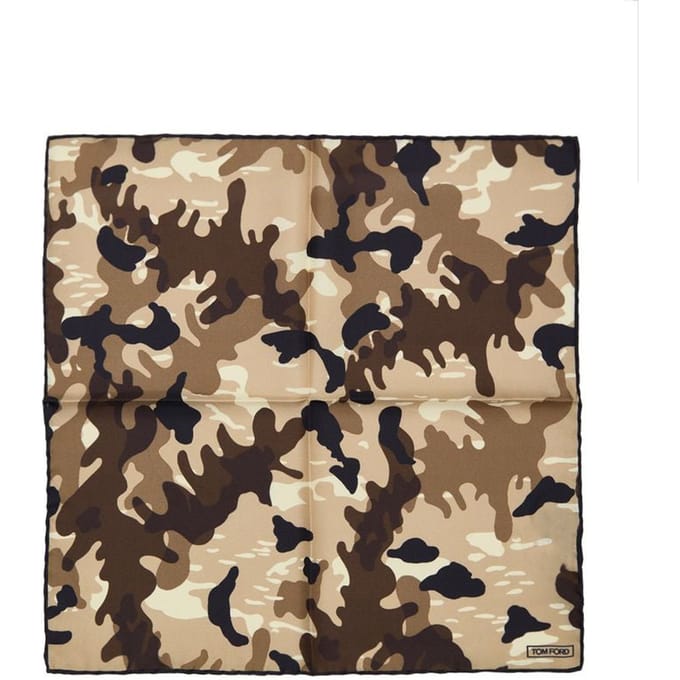 Tom Ford Beige Zijden Zakdoek