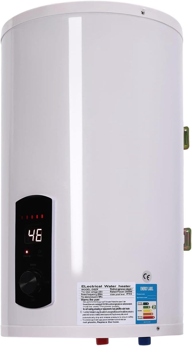 Elektrische Boiler - Warmwaterboiler Keuken - Direct Warm Water - Instelbare Temperatuur - 34x59 cm - Wit