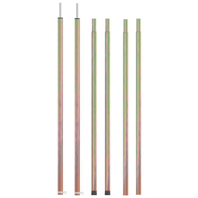 vidaXL - Tentstokken - 2 - st - telescopisch - 170-255 - cm - gegalvaniseerd - staal