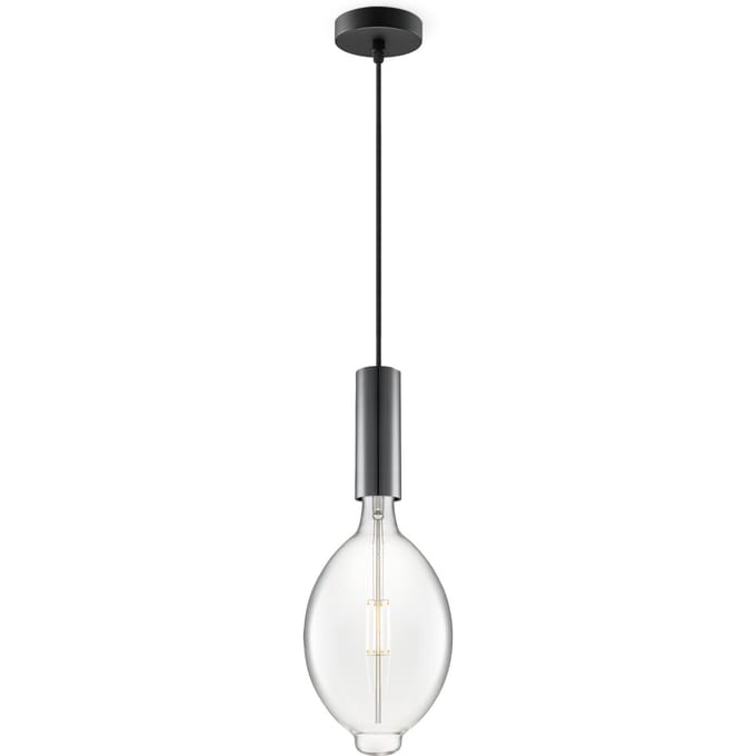 Home sweet home hanglamp Saga zwart Oval - helder