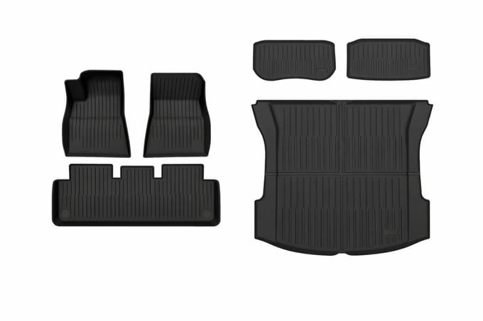 Automatten Tesla Model 3 2019-04/2021 Interieur + Trunk Rubber Ecoline Accessoires
