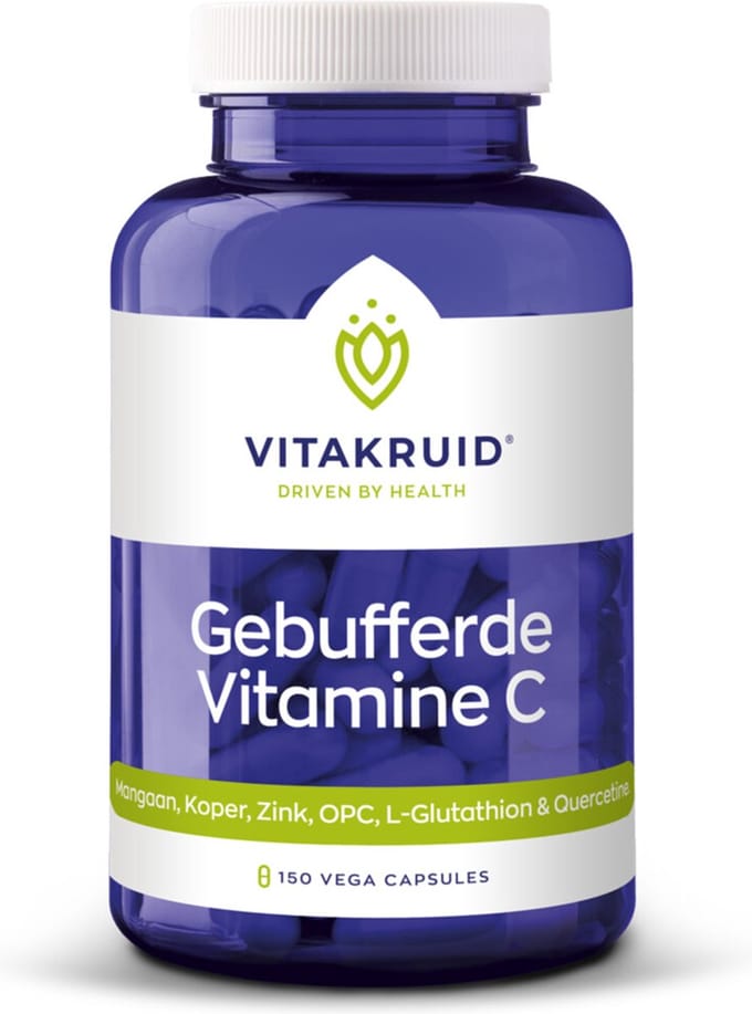 Vitakruid - Gebufferde Vitamine C - 2 x 180 vegacapsules - Voordeelverpakking