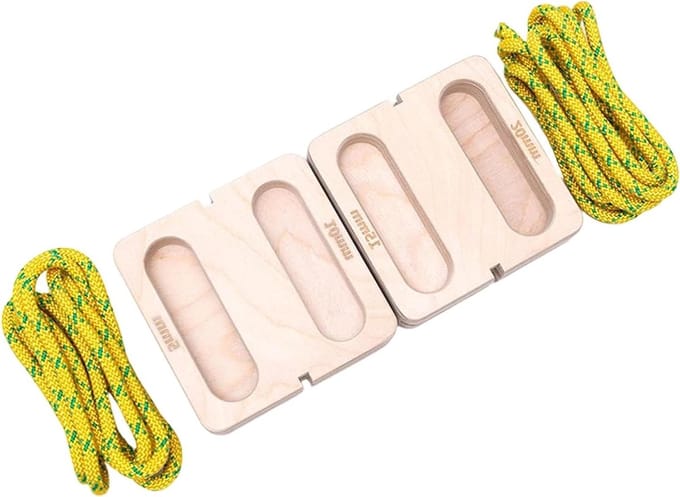 Klimhangboard - Grip Kracht - Bovenlichaam Trainen - Multi-hold Ontwerp - 2 Delig - Houtkleur