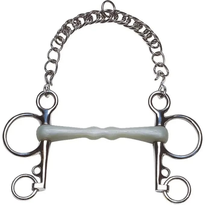 Feeling Flexi Rechte Pelham Bit Zilver 12.5 cm