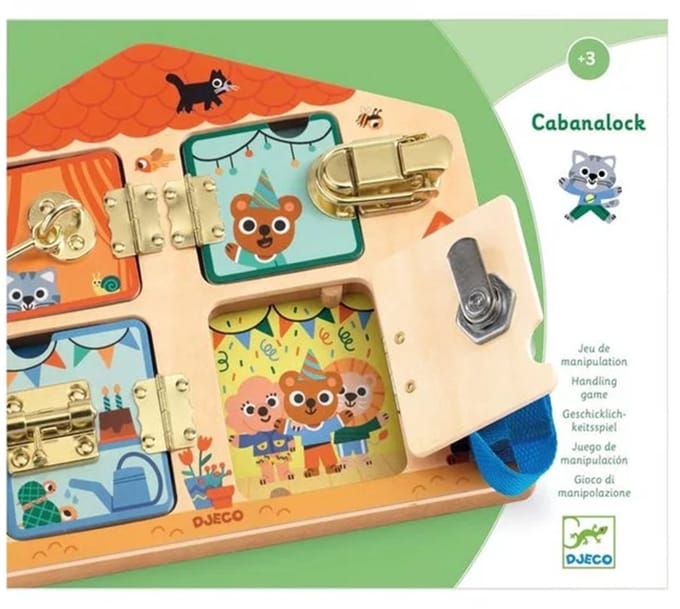 DJECO slotjes leren Cabanalock 3 jr+