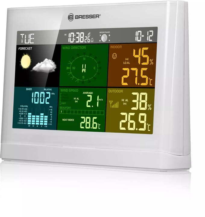 Bresser Weerstation - Basisscherm voor 7002550 - Excl. Sensor - Wit