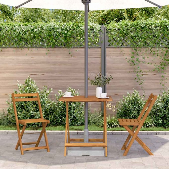 vidaXL - Tuintafel - inklapbaar - 70x70x75 - cm - massief - acaciahout