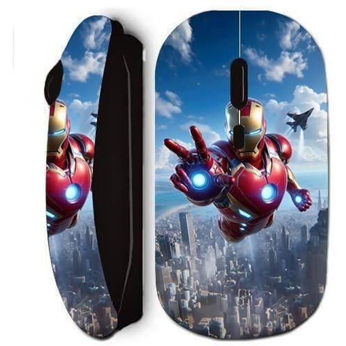 Draadloze muis - Iron Man - Maniacase - Ergonomisch - Stijlvol design - Nano USB-ontvanger