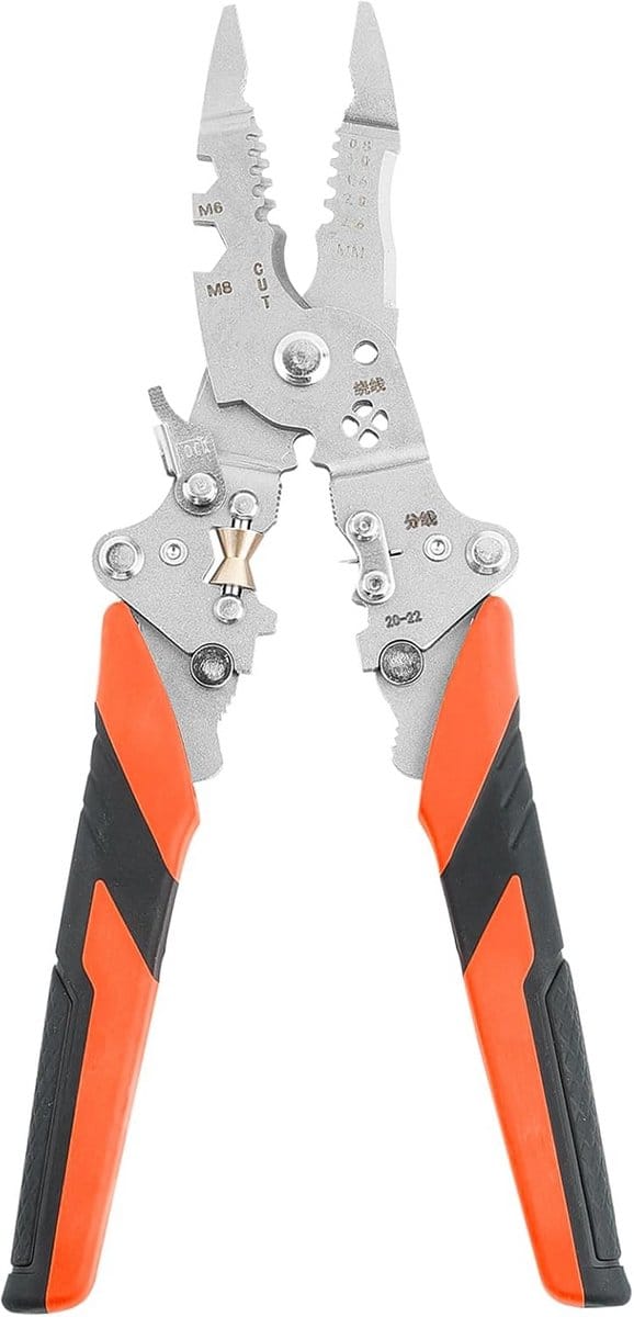 Multifunctionele 12-in-1 Striptang met Spanningstester en Kabelschaar