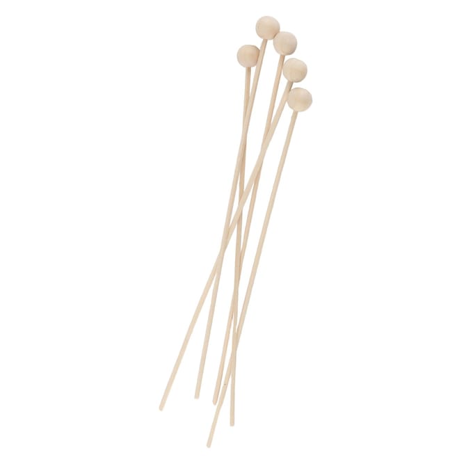 5 stuks Diffuser Rotanstokjes 21cm/8.3in Aromatherapie Houten Kralen Stok Geurverspreider beige