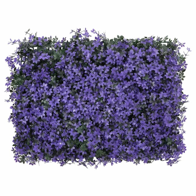 vidaXL - Hek - met - kunstbladeren 24 - st - 40x60 - cm - paars