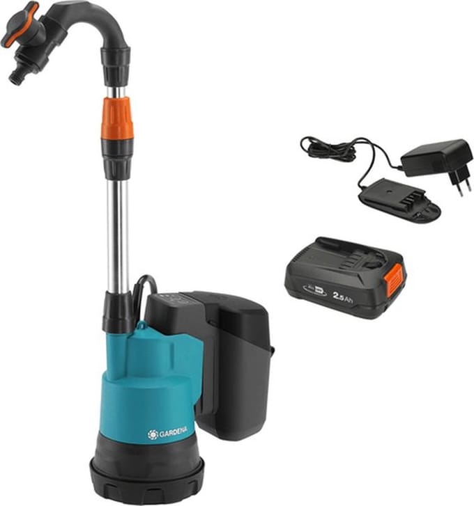 Gardena Accuregentonpomp 2000/2 18V P4A set – 2000 liter/uur - 2 Bar