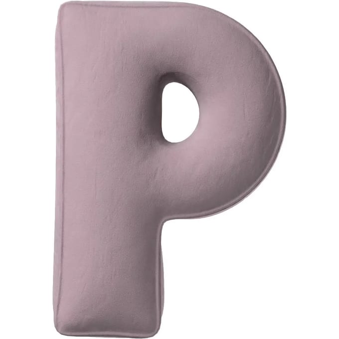 Kussen letter p Yellow Tipi Posh Velvet